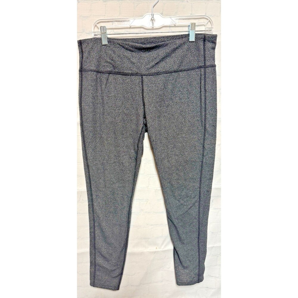 Athleta Leggings Women’s Large Chaturanga Heather Gray Black